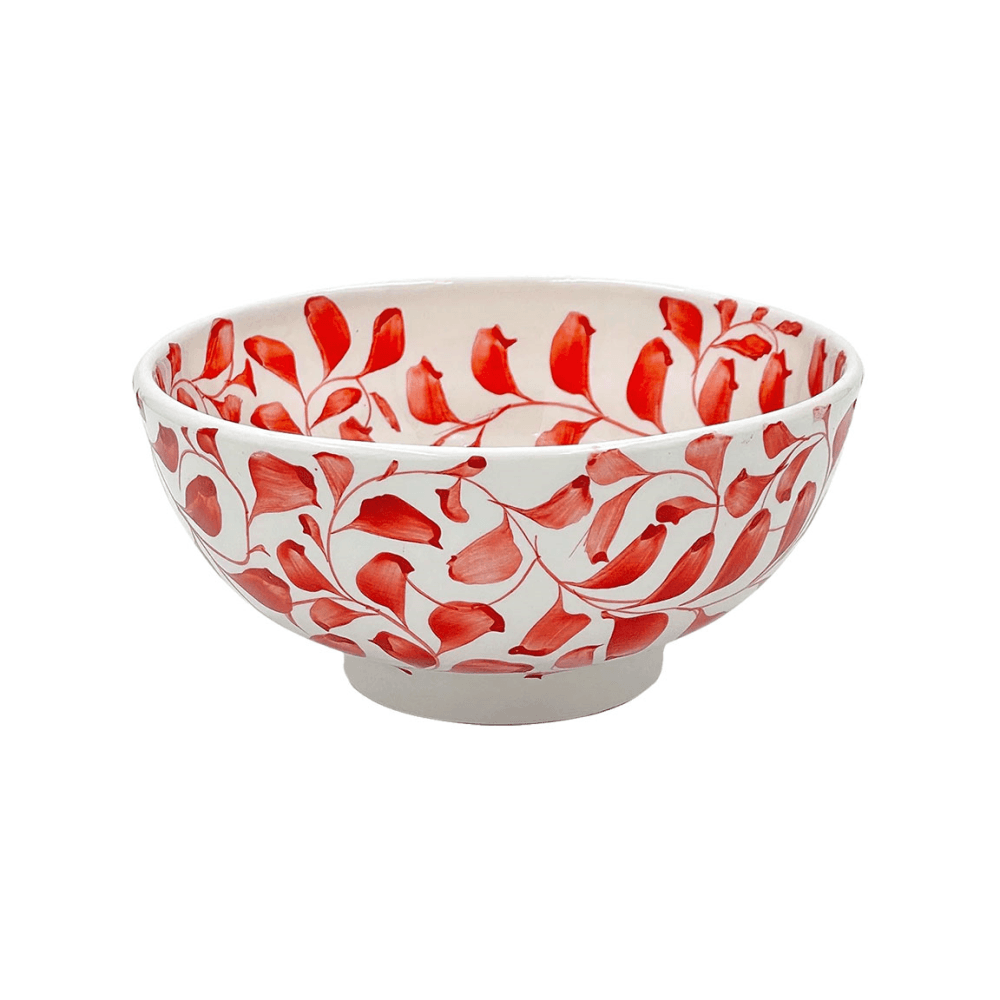 Scroll Medium Bowl, Red