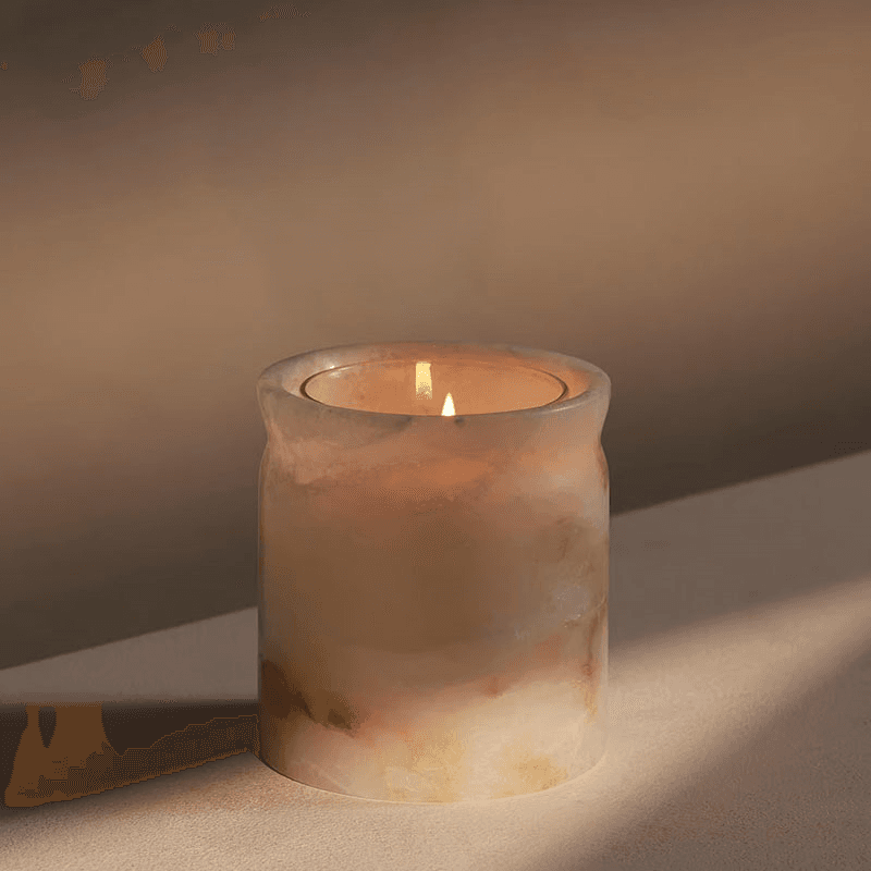 Bergamot & Mandarin Zest Marble Candle, Alabaster