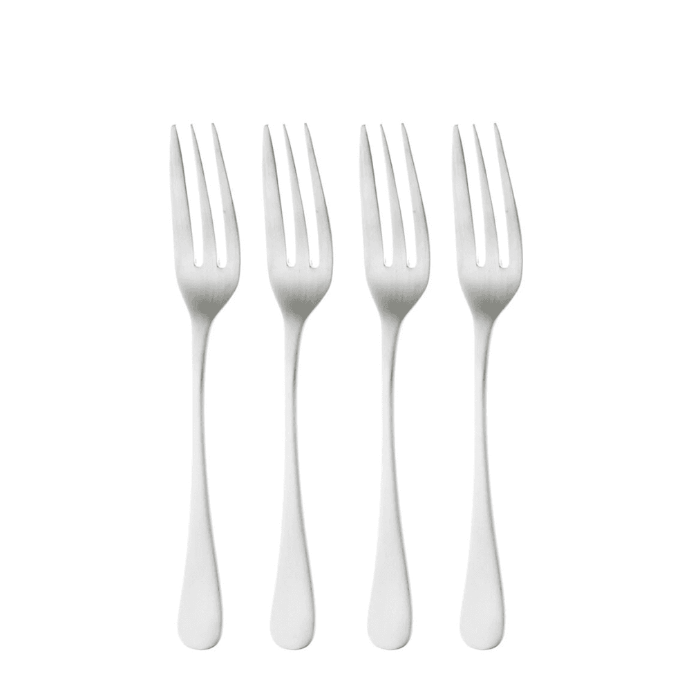 Radford Satin 4 Piece Pastry Fork Set, Stainless Steel