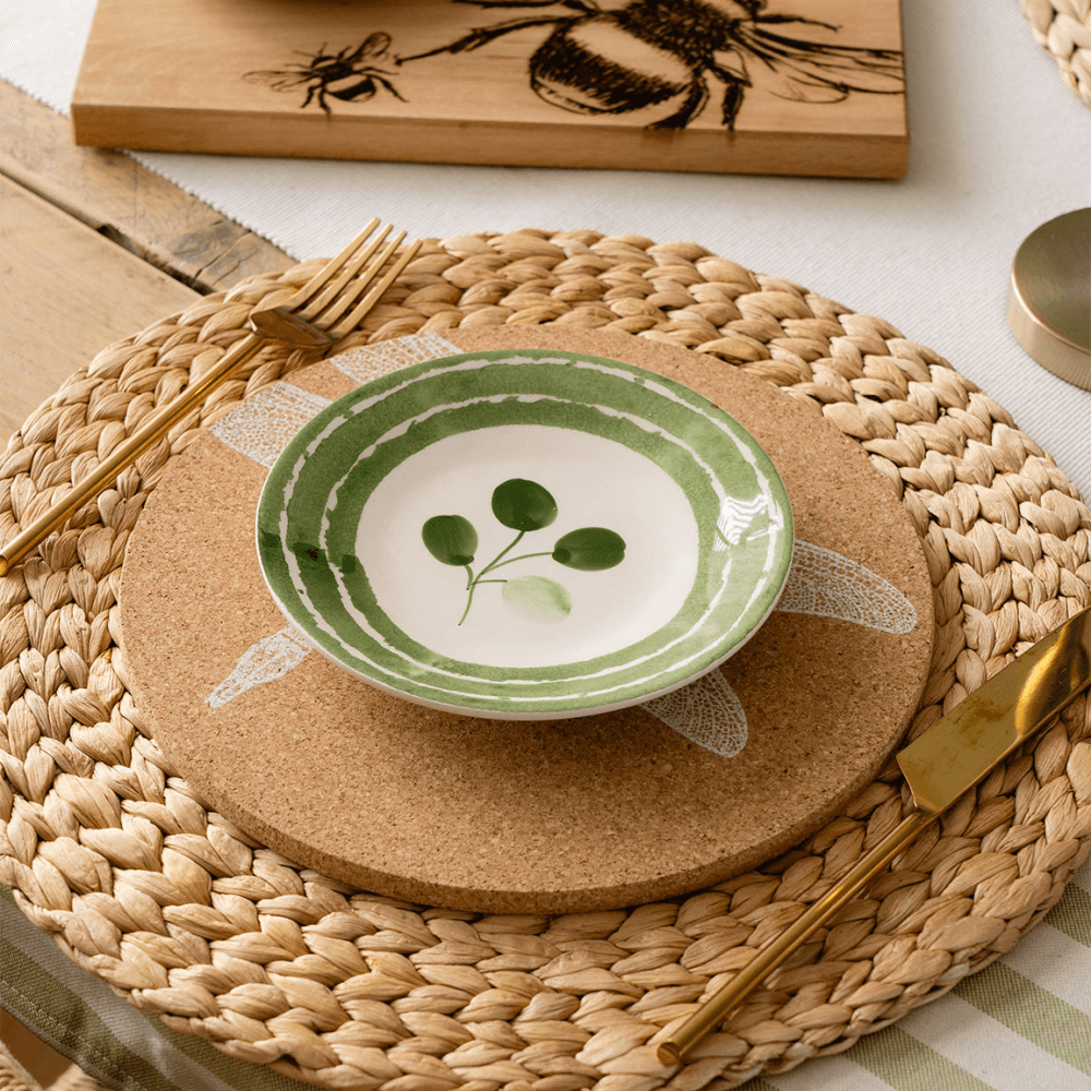 Flora Side Plate, Green