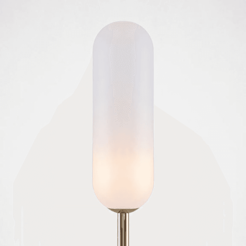 Curve Marble Floor Lamp, Olive Green
