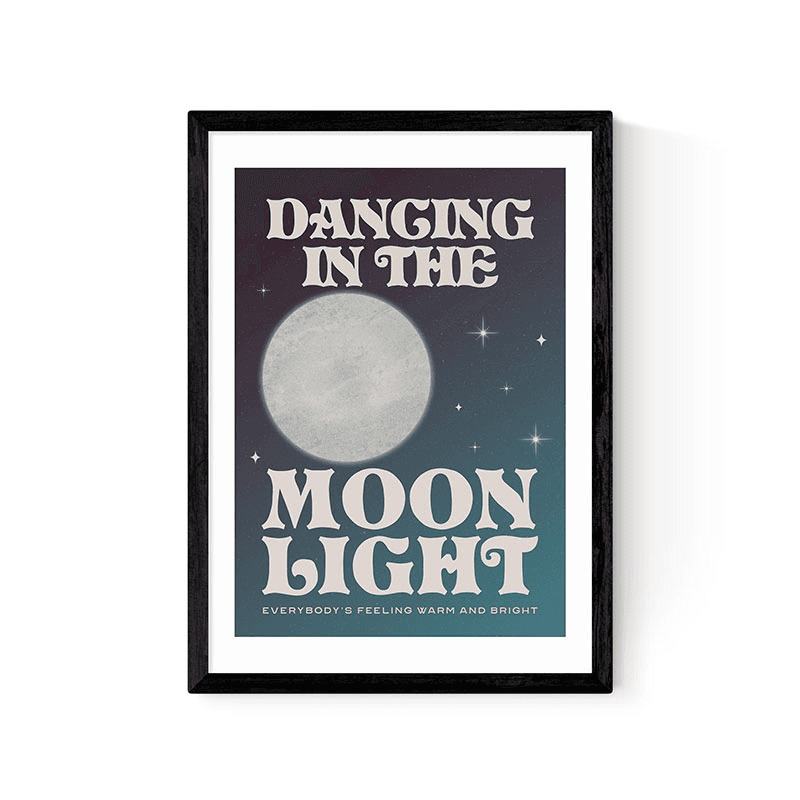 HollieGraphik Moonlight Print, Black Frame