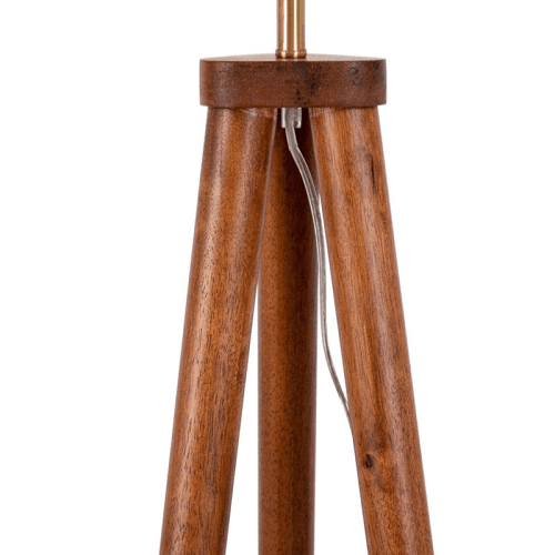Hawkins Tripod Floor Lamp with Shade, Walnut