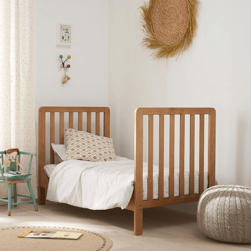 Malmo 2 Piece Cot Bed Nursery Furniture Set, Oak/Dove Grey