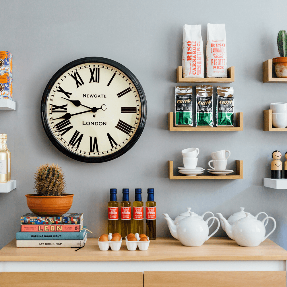 Battersby Wall Clock, Black Metal