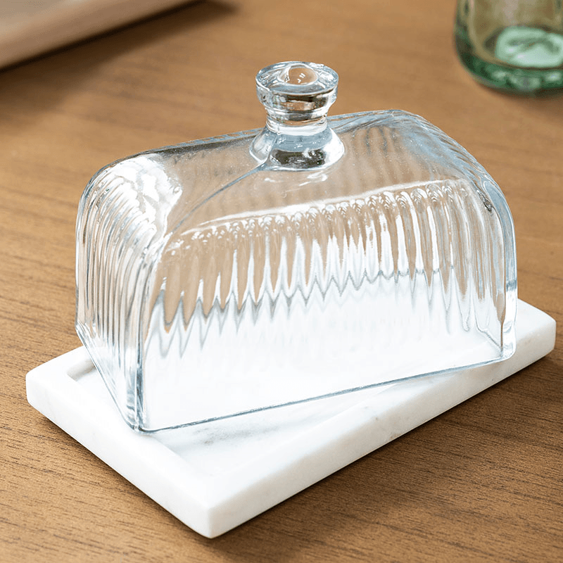 Brompton Butter Dish, White