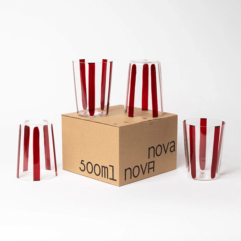 Nova Stripe Set of 4 Tumblers