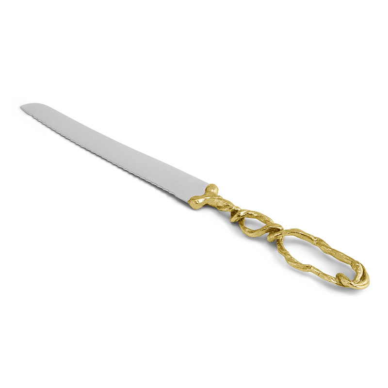 Wisteria Gold Bread Knife, Gold