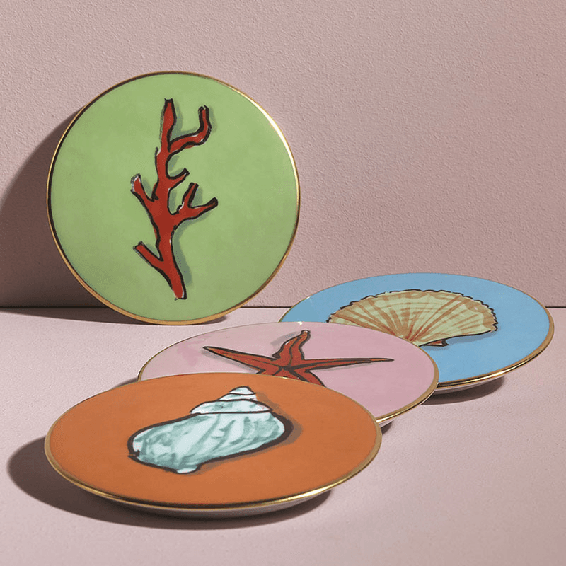 Il Viaggio Di Nettuno Set of 4 Coasters, Multi