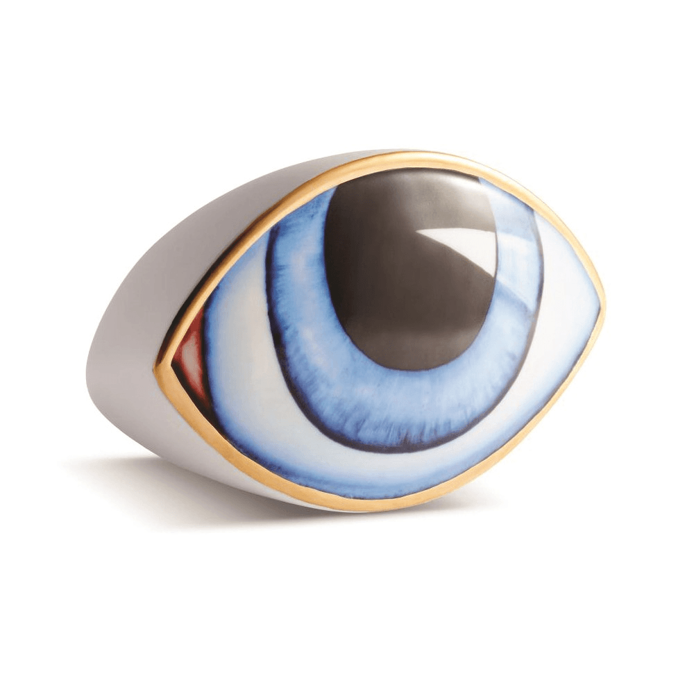 Lito Paperweight, Blue/White