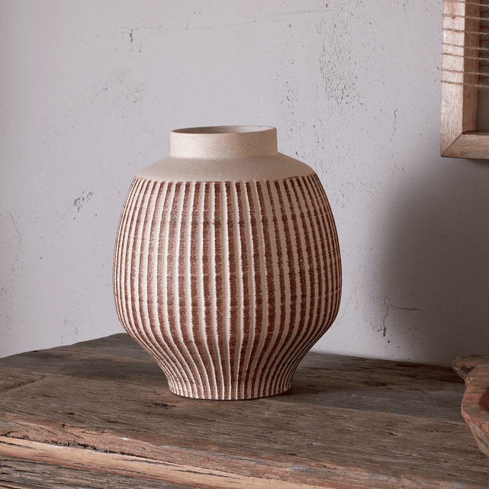Perola Reactive Glaze Decorative Vase