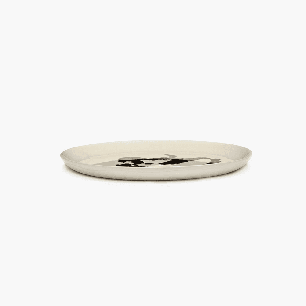 Ottolenghi Set of 2 large plates, White And Black