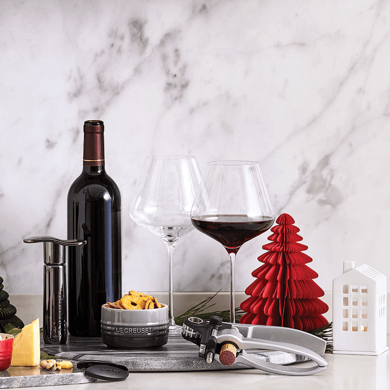 Wine accessories Wine Pump + 3 Stoppers, Black Nickel