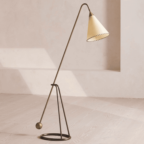 Image showing the Beatrice Floor Lamp, Antique Brass product.