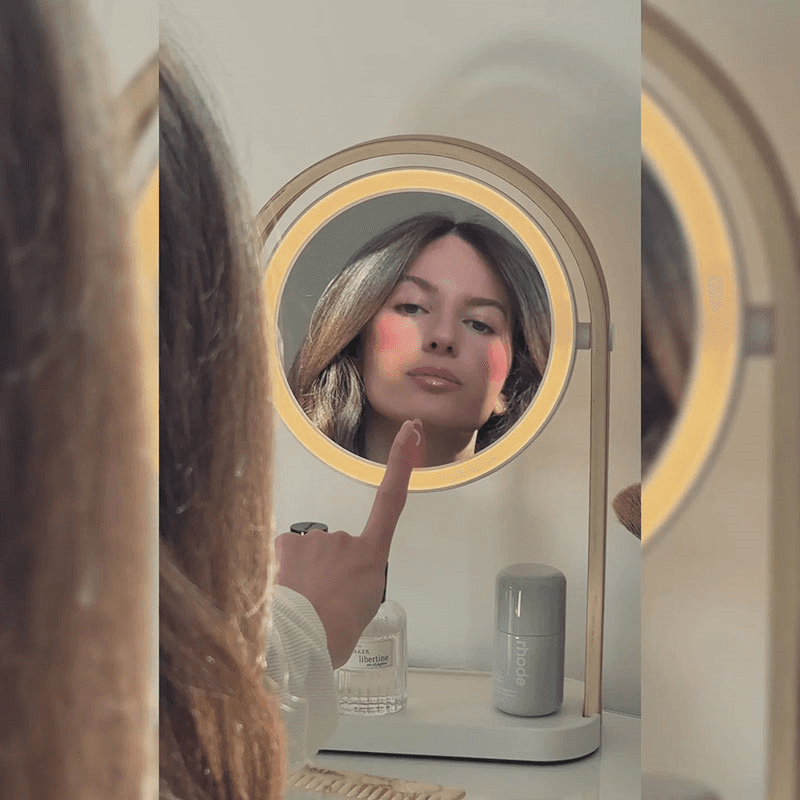 Bellwood Vanity Mirror, White Natural