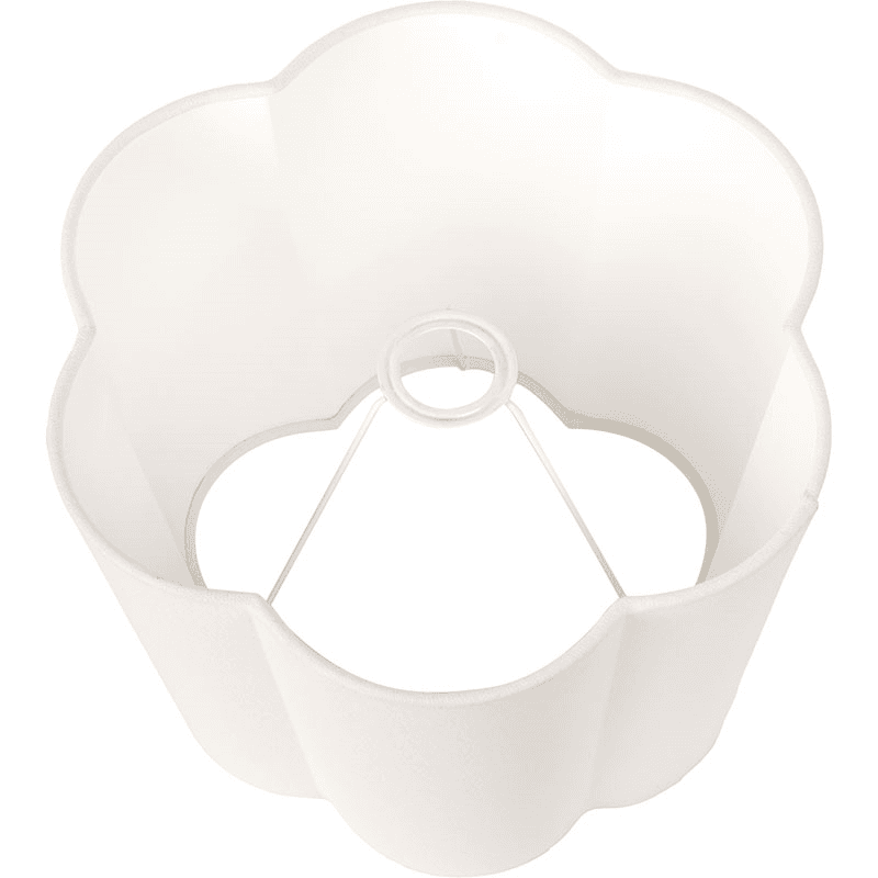Posy Tapered Scalloped Shade, White