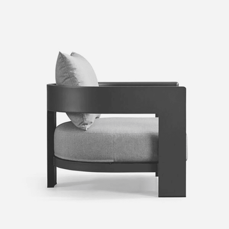 Caicos Armchair, Black/Grey