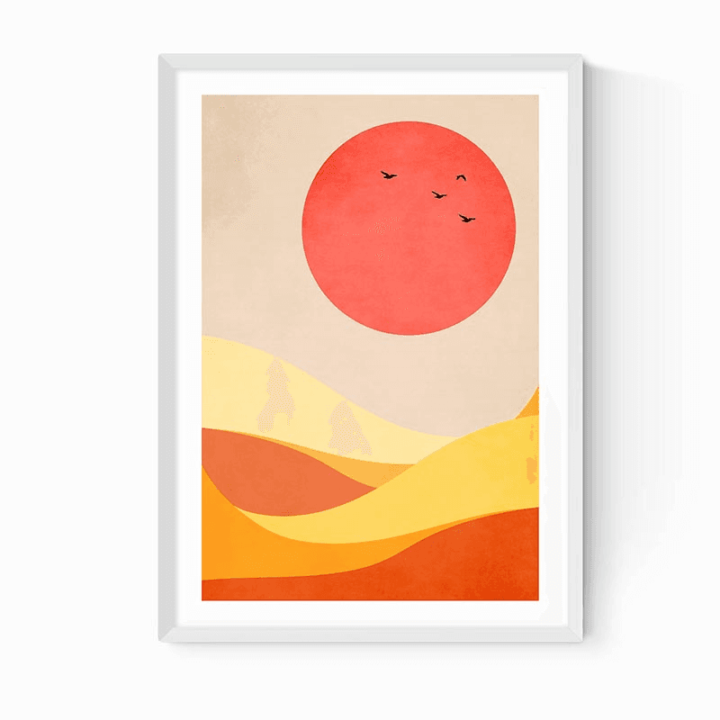 Kubistika Sweet Harmony Print, Orange