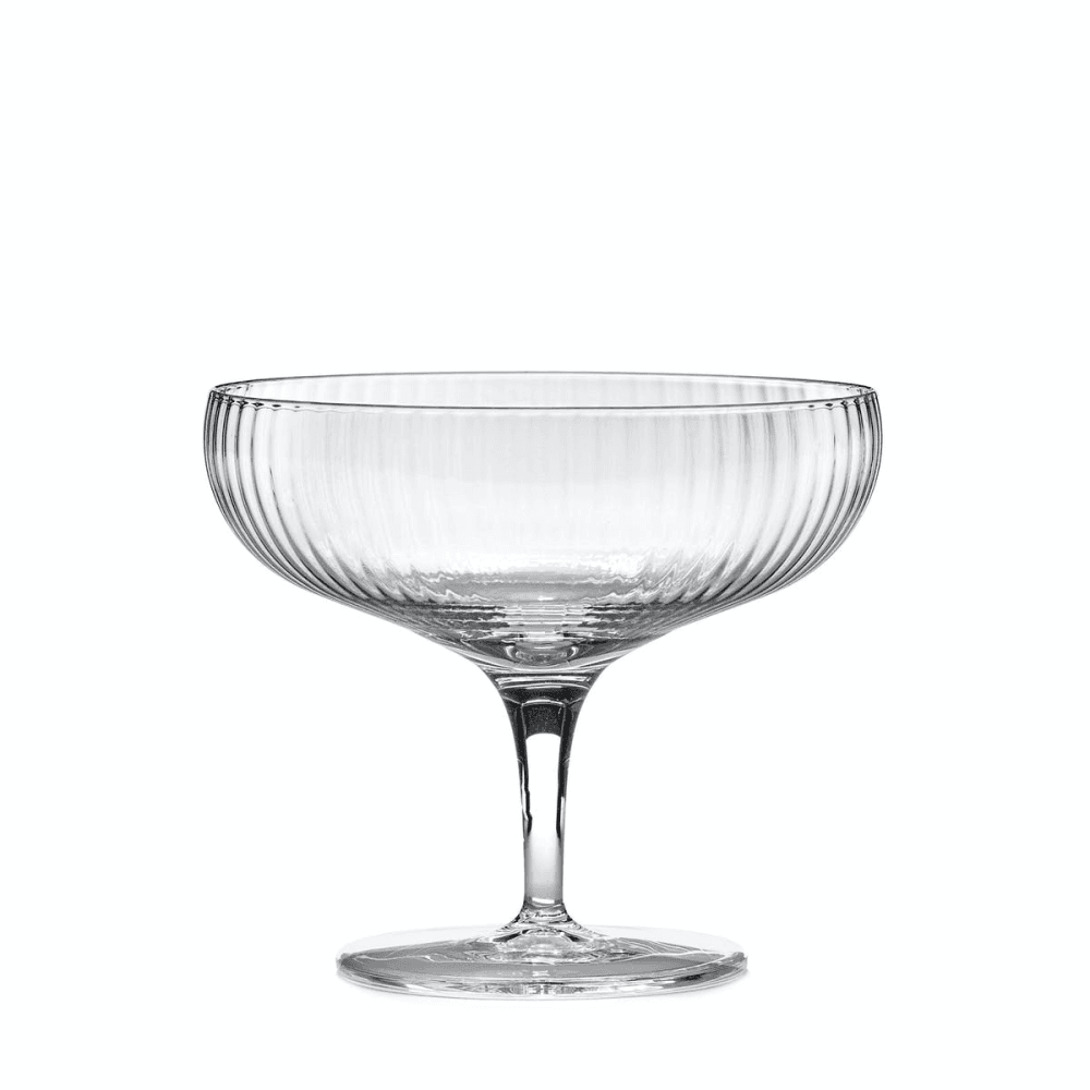 Inku Set of 4 Champagne Coupes, Clear