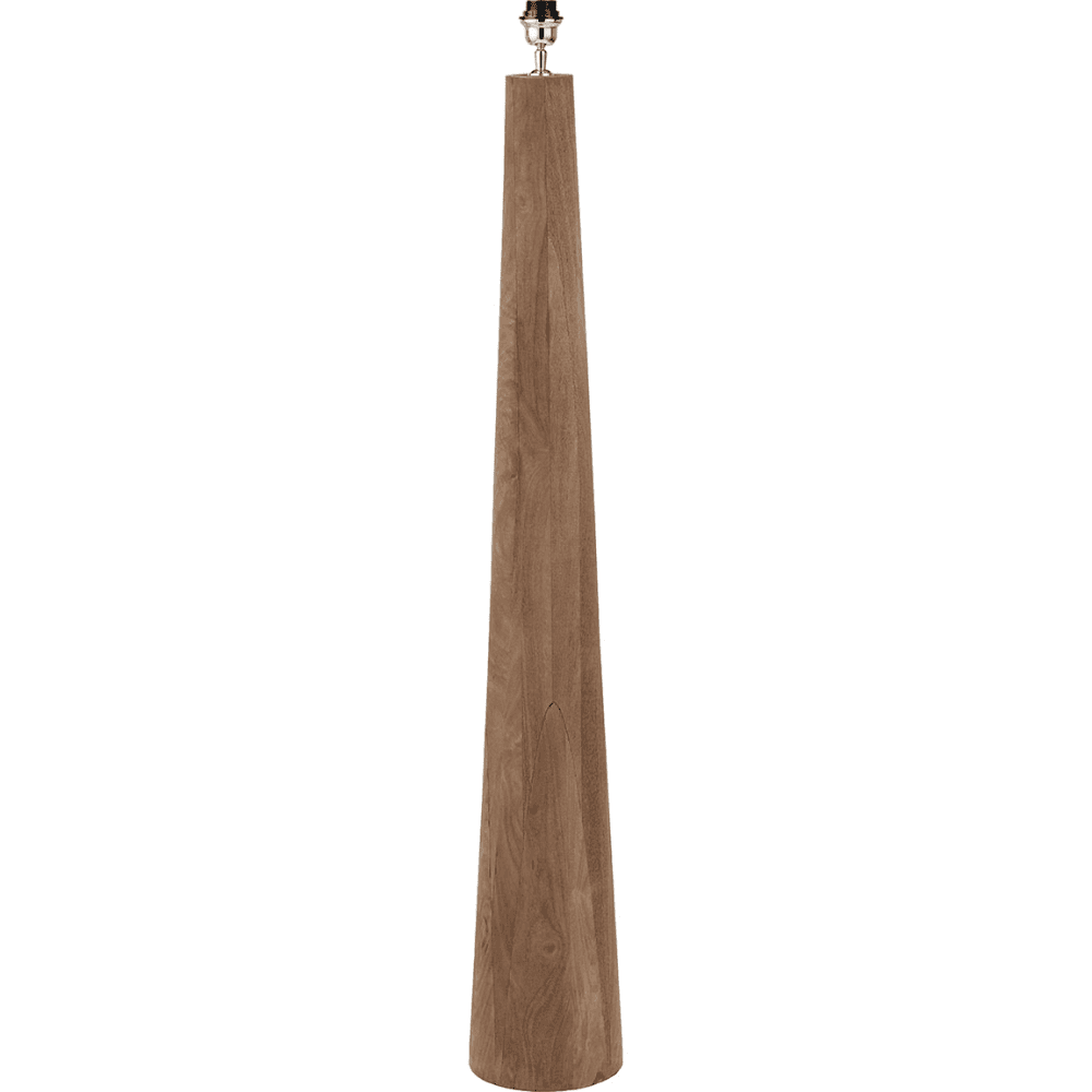 Esha Conical Wood Floor Lamp with Edward Cylinder Lampshade
