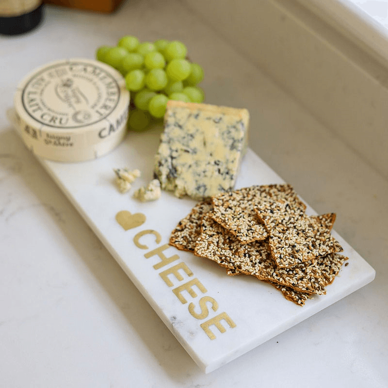 Marble Cheese Platter, White