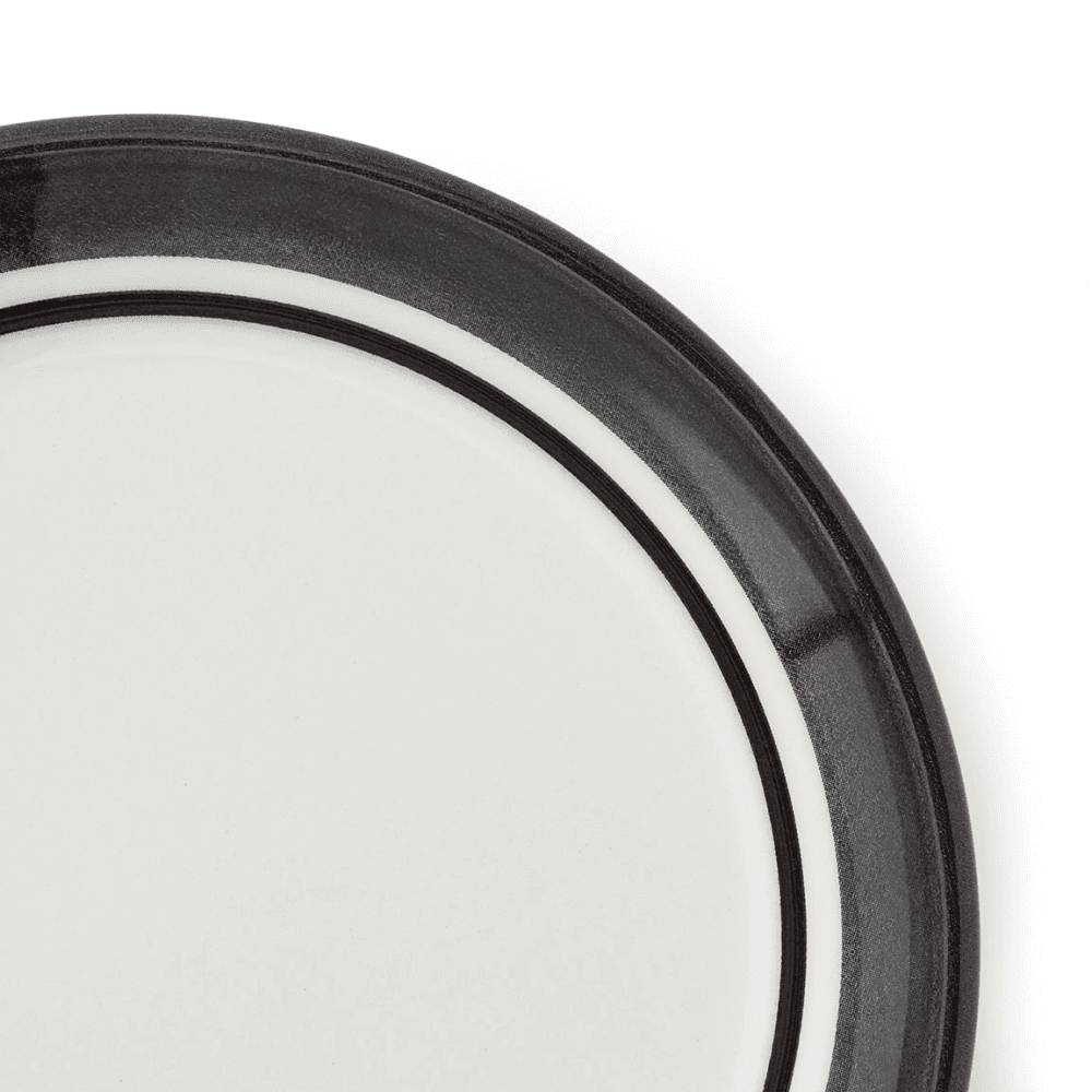 Potters Stripe Set of 4 Bread Plates, Black