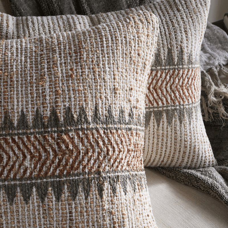Zairya Jute & Cotton Cushion Cover