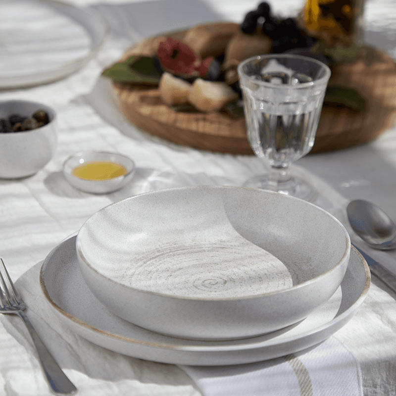 Vermont Set of 6 Dinner Plates, Cream