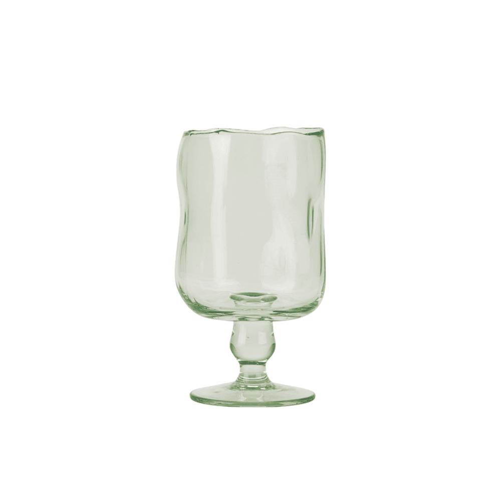 Travellers Rest Set of 4 Wine Glasses, Green