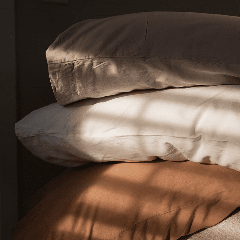 Hemp & Organic Cotton Pair of Housewife Pillowcases