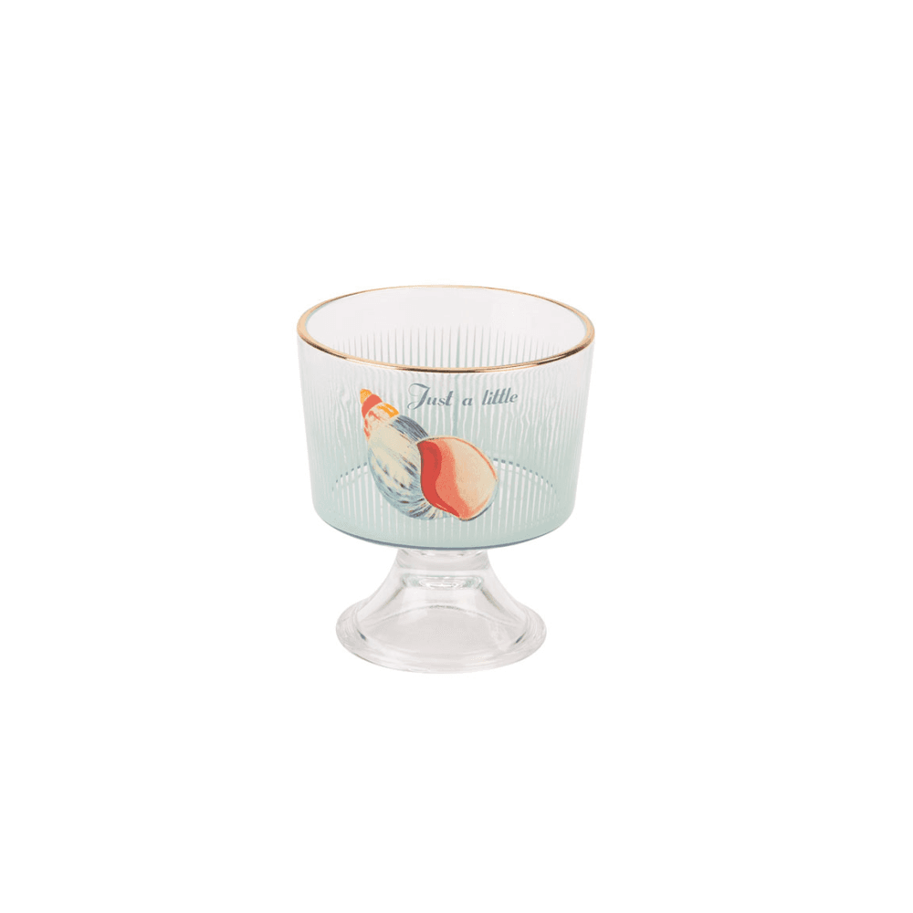 Shrimp Set of 2 Dessert Glasses, Clear