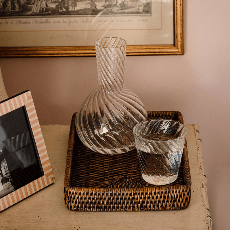 Rippled Carafe, Clear