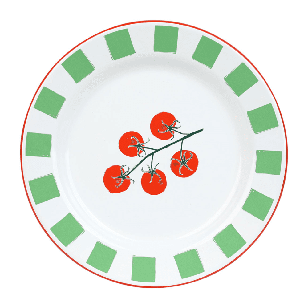 Bon appetit Enamel Plate, Tomato
