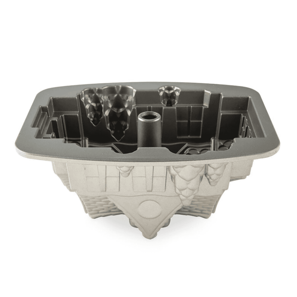Holiday Cast Gingerbread House Bundt Pan, Silver