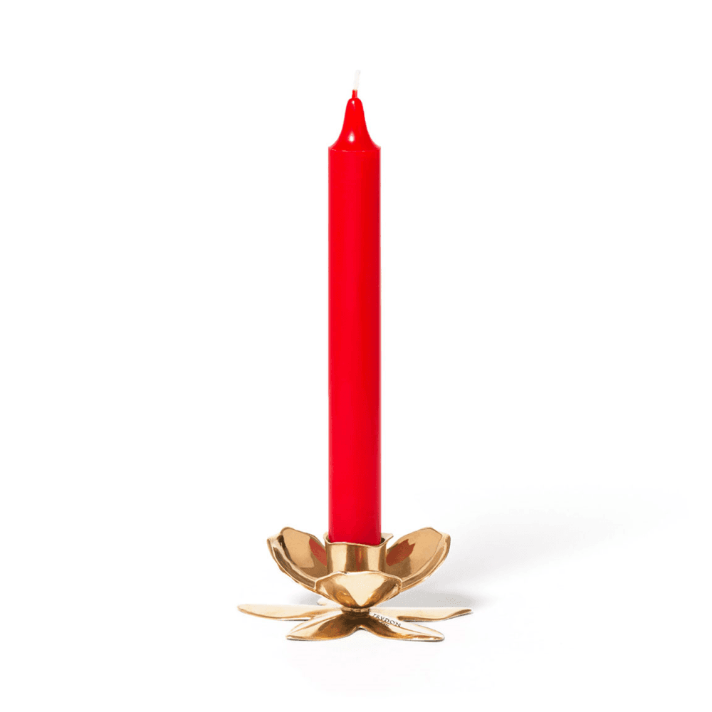 Flower Candlestick, Gold