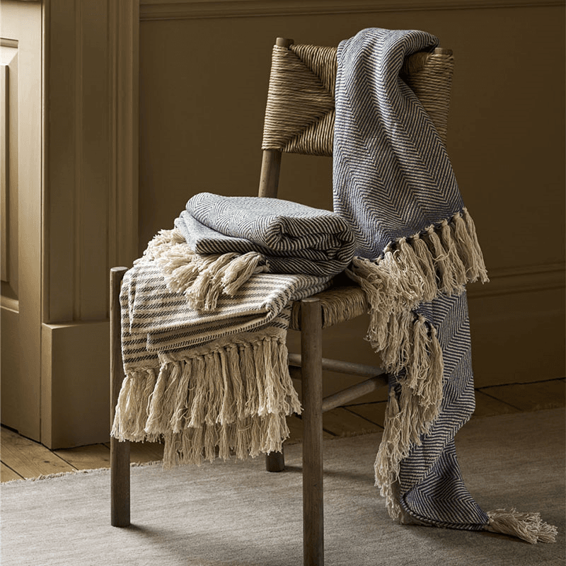 Alvington Herringbone Throw, Fern