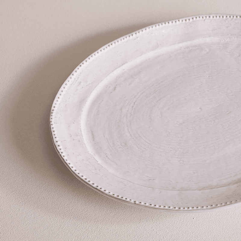 Hillcrest Oval Serving Platter, White