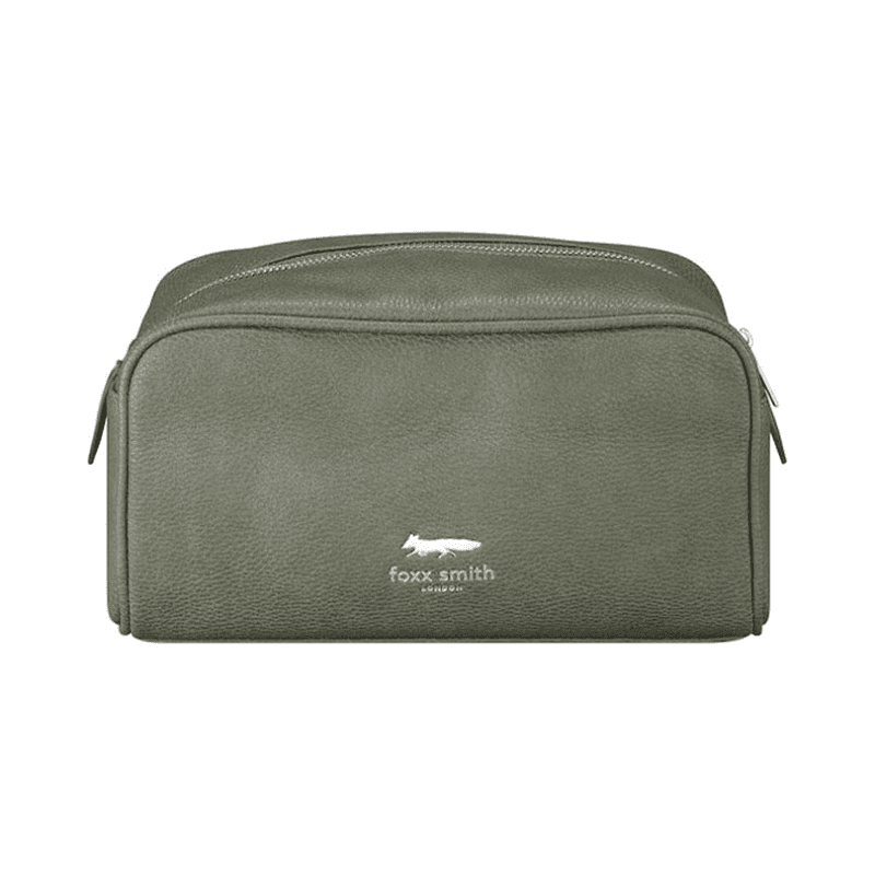 Foxx Smith Vegan Leather Washbag, Olive