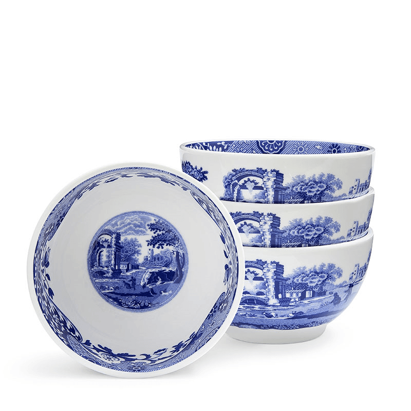 Blue Italian Set of 4 Dip Bowls, Blue