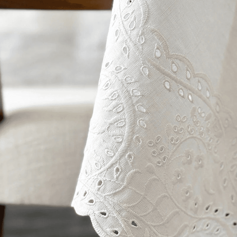 Broderie Anglaise Linen Napkin, White