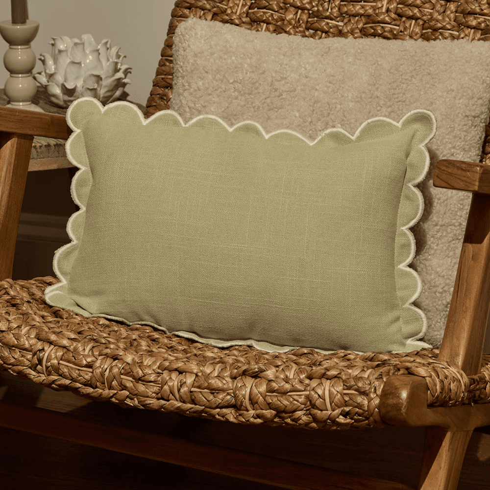 Scallop Edge Cushion Cover