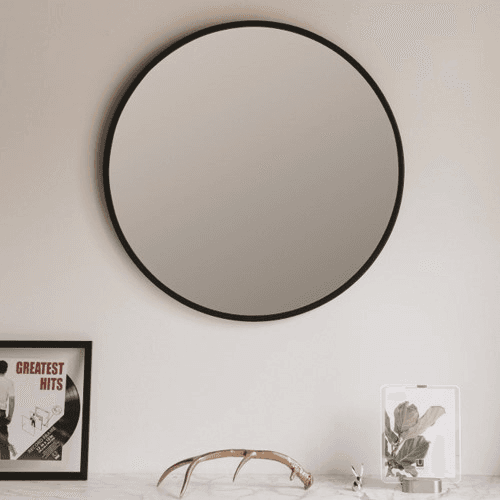 Hub Wall Mirror, Black