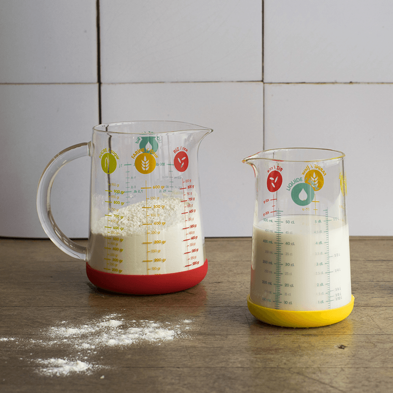Glass Measuring Jug With Silicone Base