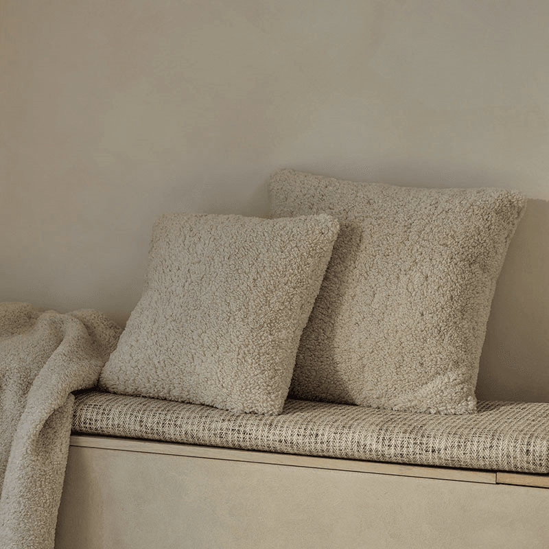 Olann Faux Shearling Cushion, Natural