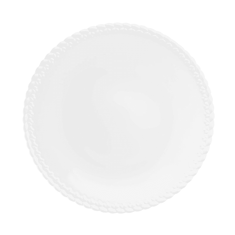 Babylone Dinner Plate, White