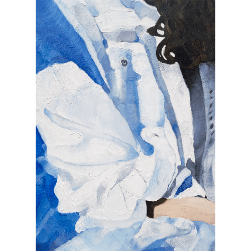 Image showing the Detail of Eve Print, Blue product.