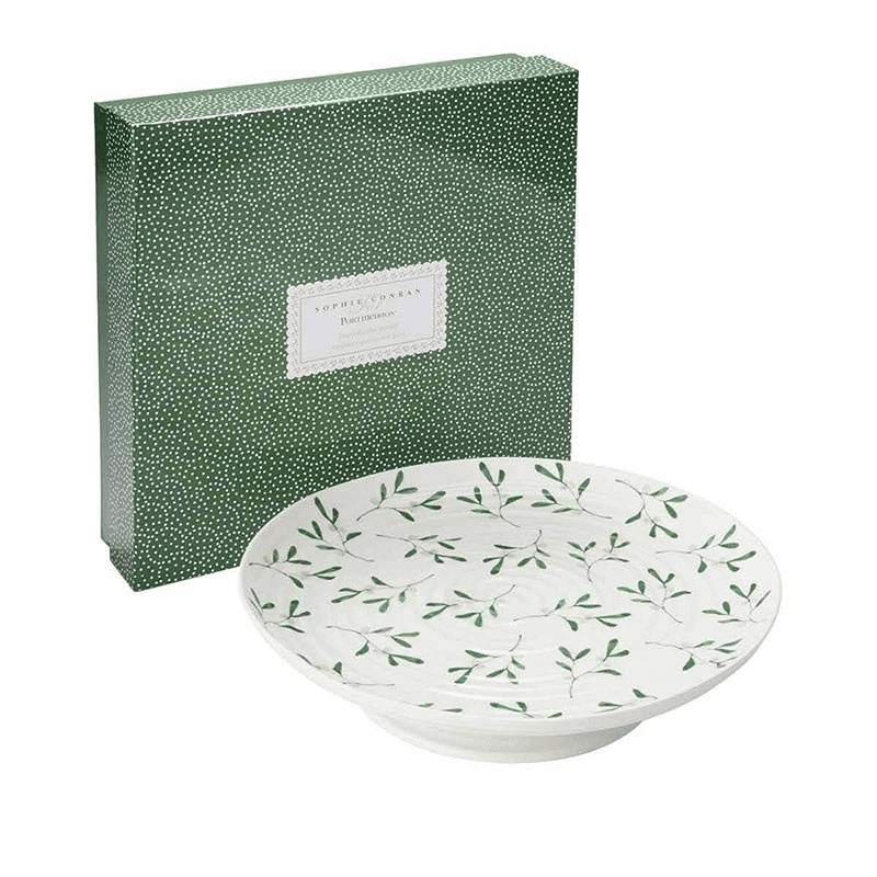 Mistletoe Cake stand, white/ green