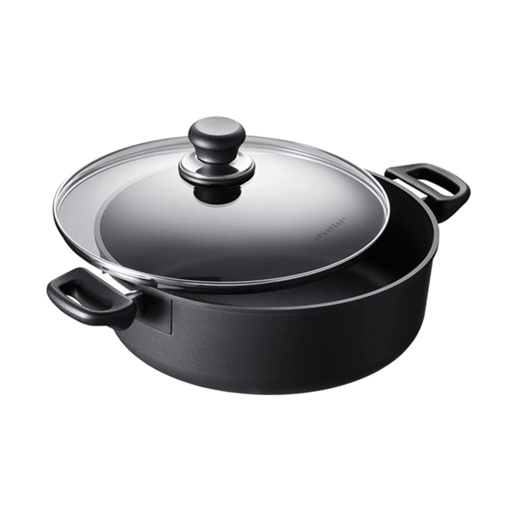 Classic induction Low sauce pot with lid, black