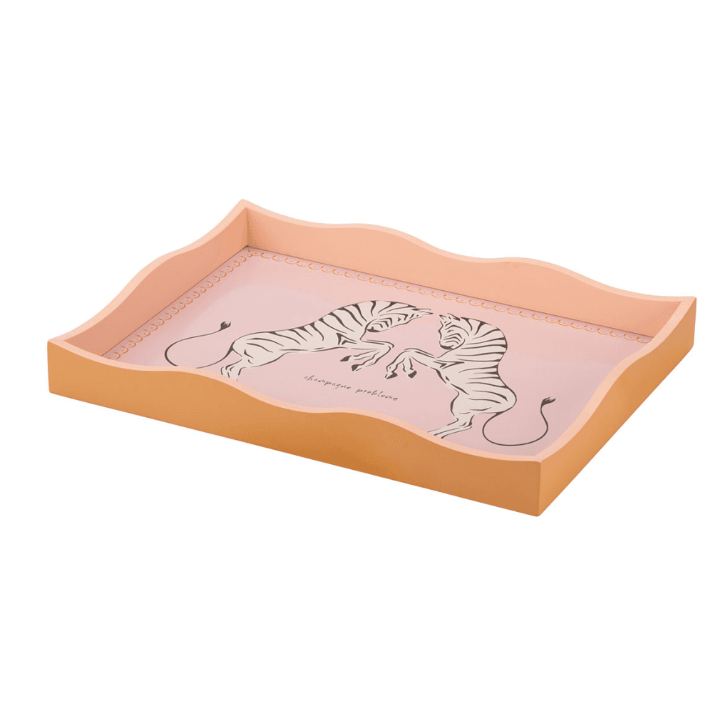 Zebra Tray, Pink