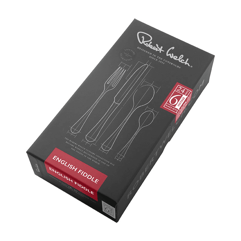 Fiddle Vintage 24 Piece Cutlery Set, Stainless Steel